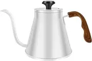Pour Over Coffee Kettle, Built-in Thermometer Kettle, Three-Layer Base Kettle, Stainless Steel Kettle with Built-in Thermometer Three-Layer Base Coffee Kettle for Induction Cooker (white)