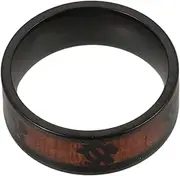 [OATIPHO] Turtle Ring Simple Rings Delicate Finger Ring Titanium Steel Ring Creative Ring Man Finger Decor Man Ring Male Finger Ring Finger Ornament Vintage Rings for Men Turtles Wood Coffee