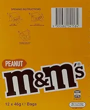 M&M's Peanut Chocolates, 49 Grams x 12
