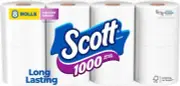 Scott 1000 Toilet Paper 1-Ply Septic Safe 8 Rolls Bath Tissue Clean