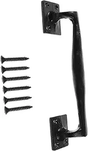 Angoily Rustic Cast Iron Gate Handle for Sliding Barn Door Metal Pull Handle for Use Easy to Clean Design