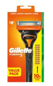 Gillette Fusion 5 Razor Kit Handle with 10 Cartridges