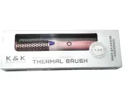 K&K Professional 1" Thermal Hot Brush Pink Ceramic Ionic Hair Styling Glove New