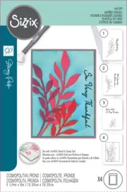 Sizzix A6 Layered Cosmopolitan Stencils By Stacey Park 4/Pkg-Frond 666589