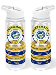 Parramatta Eels NRL White Tritan Bottle with Bands