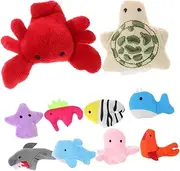 SOPOTUTU 10pcs Cute Ocean Animal Finger Puppets Interactive Toys for Storytelling and Imaginative Play for Toddlers and Boys and Girls
