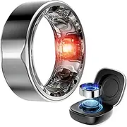 Smart Ring, Fitness Health Ring, Wearable Health Tracker Sleep Quality Monitor, Intelligent Ring Records Heart Rate, Blood Oxygen, and Pedometer, Sport, Support iOS and Android, Waterproof (Color : S