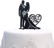 Mr and Mrs Cake Topper Acrylic Love Wedding Cake Topper Funny Bride and Groom...