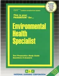 在飛比找博客來優惠-Environmental Health Specialis