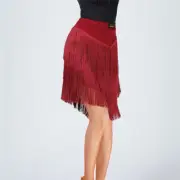 Women Dance Skirt Tassel Ballroom Multi Layers Dancewear Fringe Latin Rumba Club