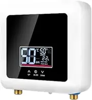 Electric Instant Hot Water System, Tankless 7500W, Shower Heater with LCD Display Homehold Under Sink Basin, Water Heater System for Kitchen Bathroom Washing