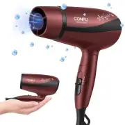CONFU Portable Travel Blow Dryer, 1600W Ceramic Tourmaline Ionic Hair Dryer, ...