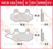 TRW Lucas Sintered lining MCB582SH