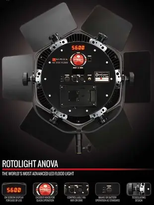 EGE 一番購】Rotolight ANOVA Bi-Colour V2 樂透異類圓盤LED燈，110度投射 可調色溫
