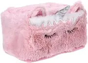 CLISPEED 1pc Unicorn Tissue Box Holder Adorable Plush Napkin Dispenser for Home Car Creative Design with Smooth Surface Finish Present for Friends