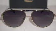 Chopard New Sunglasses Aviator Gold Black Grey SCHF80 6008FF 60 13 145