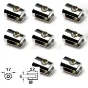 Support 5-6mm Thick Glass Chrome Plated Zinc Alloy Brackets Clamp Shelf Holder L