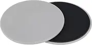 Zhenghebuy Sliding Discs Pack of 2 Double-Sided Gliding Discs, Exercise Sliders, Fitness Disc Slides for Gym, Home, Yoga, Pilates, Abdominal Training (Grey)