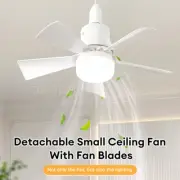 E27 LED Ceiling Fan w/ Light App Remote Control Bedroom Ceiling Fan Lamp Bright