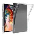 For Samsung Galaxy Tab S9 Ultra S9+ S8 S7 Clear Shockproof Case with Pen Holder