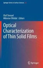 Optical Characterization of Thin Solid Films by Olaf Stenzel: New