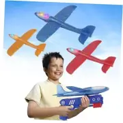 3 Pack Airplane Launcher Toys, 2 Flight Modes LED Foam Glider Catapult Plane