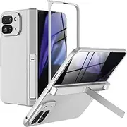 [Miimall] Cases for Pixel 9 Fold 5g Case, [Kickstand & Magnetic Hinge Protection][All-Inclusive Protection] Anti Scratch Anti Drop Protective Case for Google Pixel 9 Pro Fold 5g Case, Silver