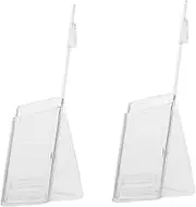 CAXUSD 2Pcs Transparent Wall Mounted File Racks Acrylic Document Display Storage Boxes for Office Organization Hanging Document Holders Efficient Space Saving