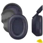 Geekria Protein Leather Ear Pads for Sony WH-1000XM5 Headphones (Blue)
