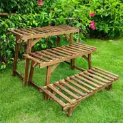 Fin 3-Height Free Layout Plant Stand Shelf Heavy Light Pots Flower Holder Rack Decor