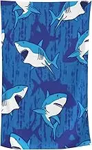 Microfiber Beach Towel,Fast Drying Beach Towel with Shark Pattern - Lightweight Sandproof Cleaning Wipe Sweat Rags for Gym Pool Camping Yoga Swimming Vacation Beach