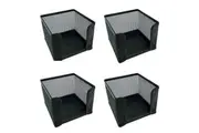 4PK Esselte Home Work Mesh Memo Notes Cube Holder Stationery Desk Organiser BK