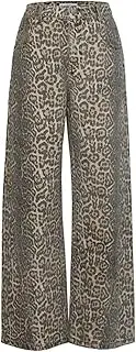 [CUTEGAL] Y2k Jeans Aesthetic Pants Cargo Pants Y2k Baggy Jeans Leopard Print Jeans High Waisted Jeans for Women