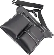 Healeved Hairdressers Waist Bag Barber Comb Organizer with Multiple Pockets for Scissors Tools Lightweight Hairstylist Belt Bag for Black