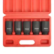 1/2 Inch Drive 12 Point Axle Nut Socket Set Metric Deep Impact Socket Set 30m...