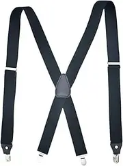 [STKARCV] 35mm Wide Men Suspenders High Elastic Adjustable 4 Strong Clips Suspender Heavy Duty X Back Trousers Braces