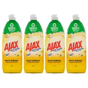 4x Ajax 750ml Grease/Grime Liquid Floor Cleaner Multi-Surface Floorboard/Tile LM