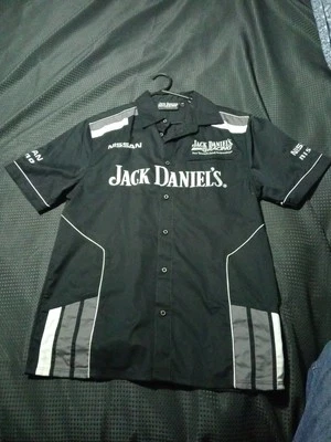 Jack Daniels old No7 Racing Black Shirt Nissan Nismo V8 Supercars Size Med NEW