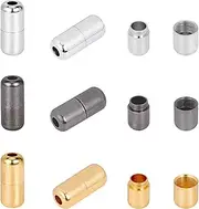 [PH PandaHall] 30pcs No Tie Shoelaces Tieless Elastic Laces Clasps Metal Capsule Lock Buckles Tip Ends Metal Connector for Sneaker Shoelaces Repair Hiking Boots Board Shoes Casual Shoes, 3 Colors, 18mm