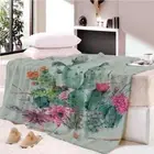 Calm Dignified Light Line Sky 3D Warm Plush Fleece Blanket Picnic Sofa Couch