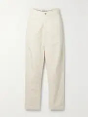 [ÊTRE] ÊTRE - The Franco Cotton-twill Straight-leg Pants - Cream - US6 US 6 Cream