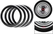 PORT-A-WALL 14 inch Rims Black White Wall Portawall Topper Rubber Tire Ring Set of 4 Pcs …