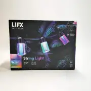 LIFX 12-Light 24 ft. Outdoor Plug-In RGB Integrated LED Smart Wi-Fi String Light