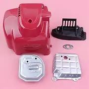 Top Cylinder Engine Exhaust Muffler Air Guide Cover Kit GX35 GX35NT HHT35S 4 Stroke Small Engine Motor Part Chainsaw Exhaust System