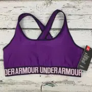 Under Armour Mid-Impact Sports Bra Purple Compression Crossback [Size Large]