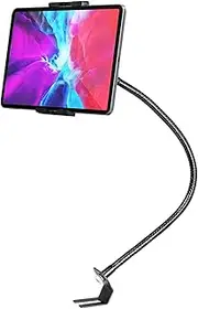 woleyi Car or Truck Seat Rail Tablet Mount, Heavy Duty Gooseneck Car Floor Tablet Holder, Compatible with iPad Pro/Air/Mini, Galaxy Tab/Z Fold, Fire HD, Surface, iPhone, 4-13" Cell Phones and Tablets