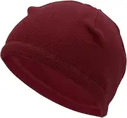 [X AUTOHAUX] Cycling Hat Keep Warm Hard Hat Liner Polar Fleece Fabric Claret 26x17cm 1 Pcs