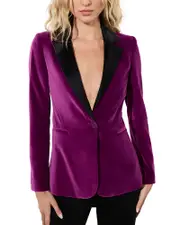 Alice and Olivia Macey Velvet Blazer