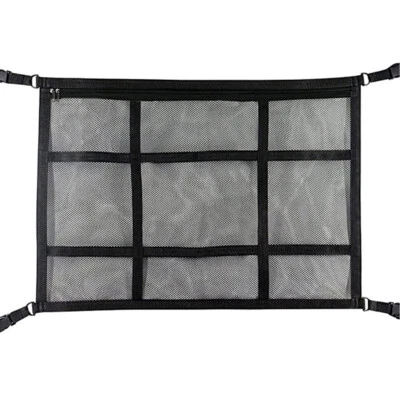 Car Roof Storage Organizer Elasticity Mesh Car Ceiling Cargo Net Pocket Metag