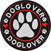 [Generic] Doglover Embroidered Patch for Those Who Love Dogs. Iron On. Size: 3,5x3,5inches.